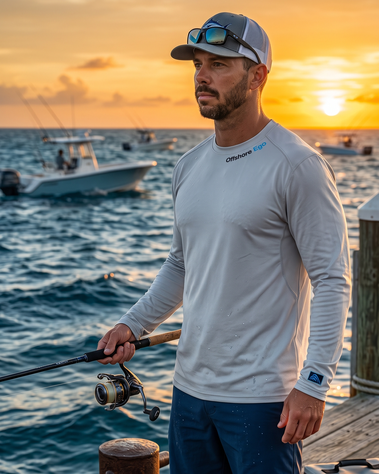 Offshore Ego - Long Sleeve Midweight Shirt - Chasing Fin New Collection