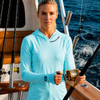 Offshore Ego - Ladies Solar Performance Hoodie - Chasing Fin New Collection
