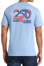 250th Anniversary Limited Edition T Shirt Light Blue - Chasing Fin America's