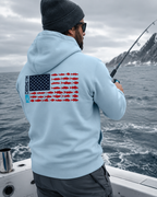Patriotic Fish Flag Comfort Fleece Hoodie
