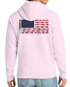 Patriotic Fish Flag Comfort Fleece Hoodie
