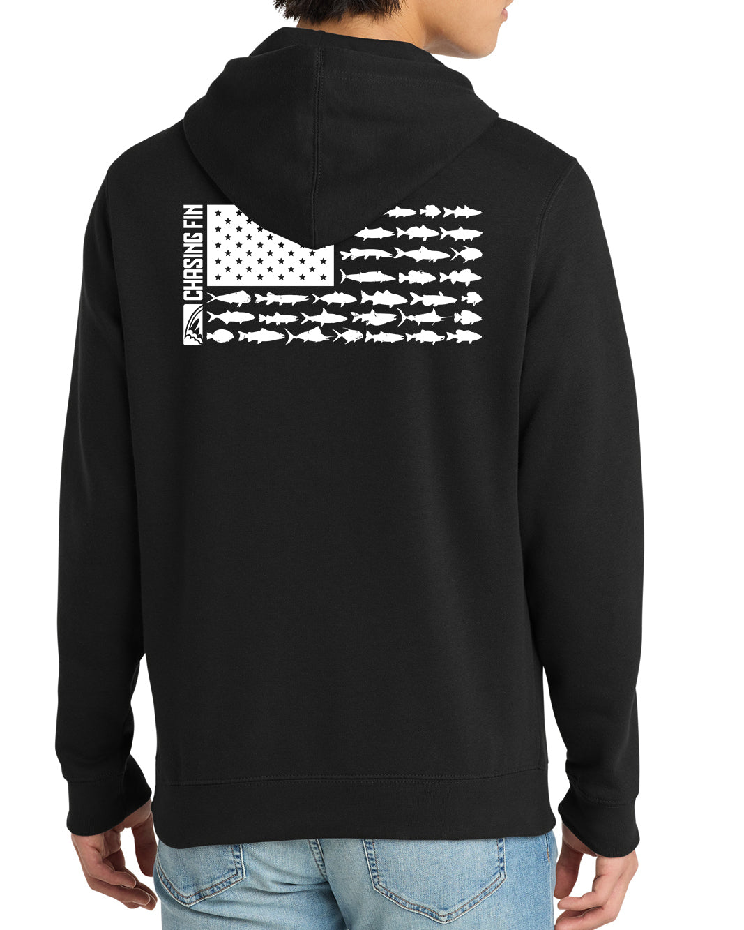 Patriotic Fish Flag Comfort Fleece Hoodie
