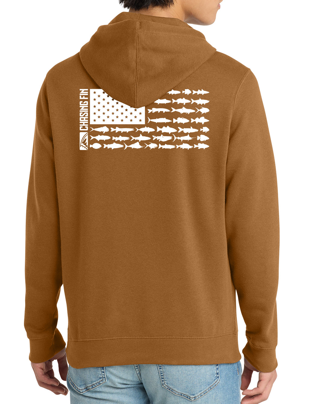 Patriotic Fish Flag Comfort Fleece Hoodie
