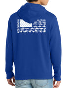 Patriotic Fish Flag Comfort Fleece Hoodie

