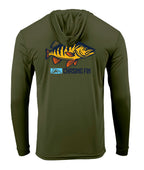 Peacock Bass Performance Shirt Long Sleeve with Hoodie - Chasing Fin New Edition
