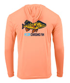 Peacock Bass Performance Shirt Long Sleeve with Hoodie - Chasing Fin New Edition
