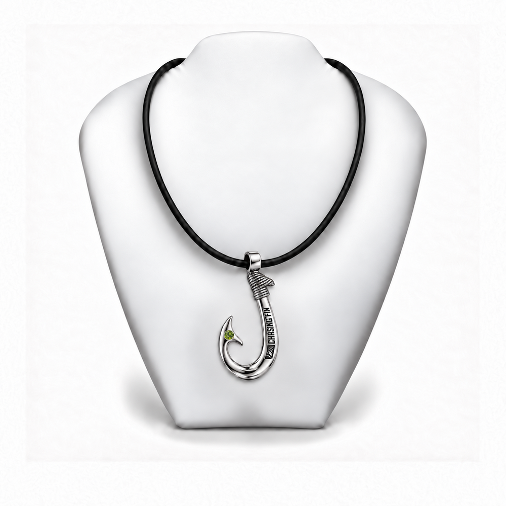 Peridot 950 Solid Silver Signature Hook Premium Leather Necklace - Artisan Legacy™
