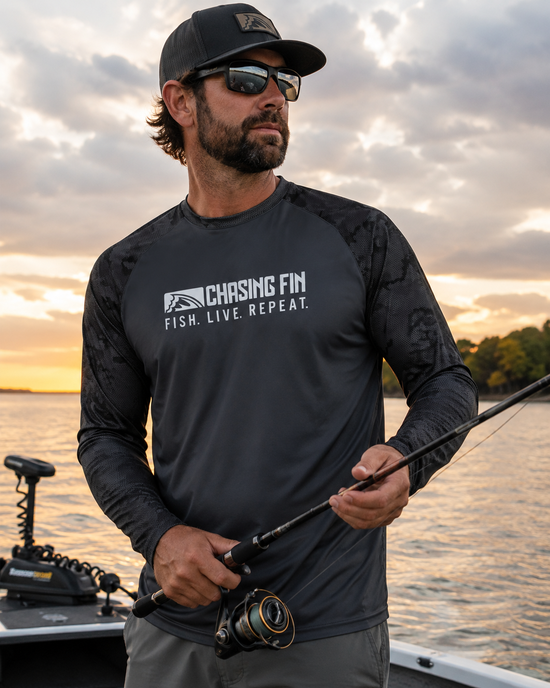 ProFin Camo FISH LIVE REPEAT Performance Long Sleeve Shirt
