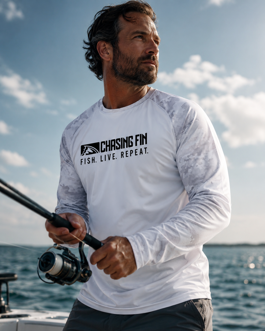 ProFin Camo FISH LIVE REPEAT Performance Long Sleeve Shirt
