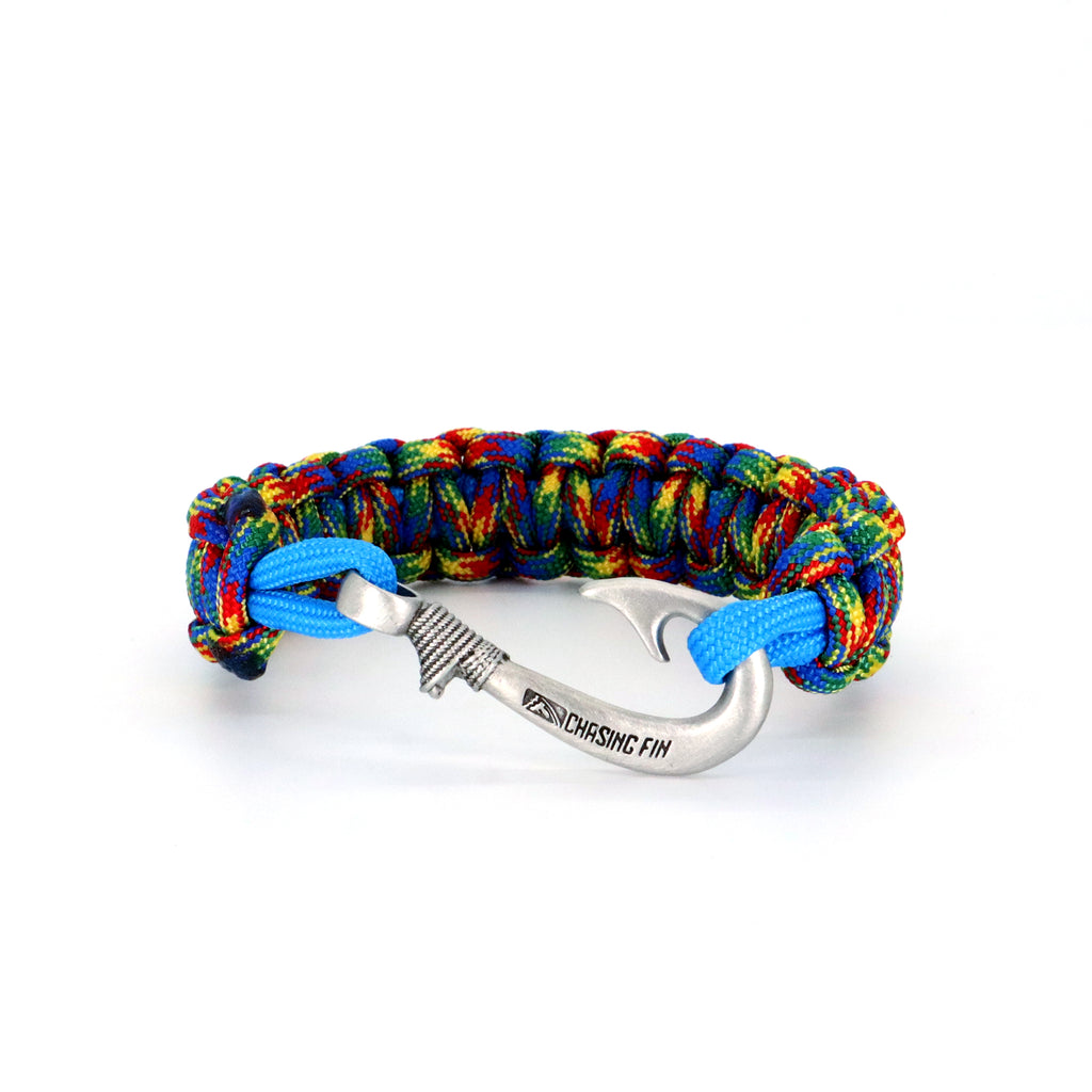 Autism Awareness Braid Fish Hook Bracelet -Glow in the Dark