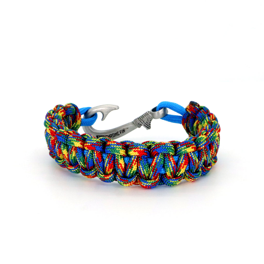Autism Awareness Braid Fish Hook Bracelet -Glow in the Dark