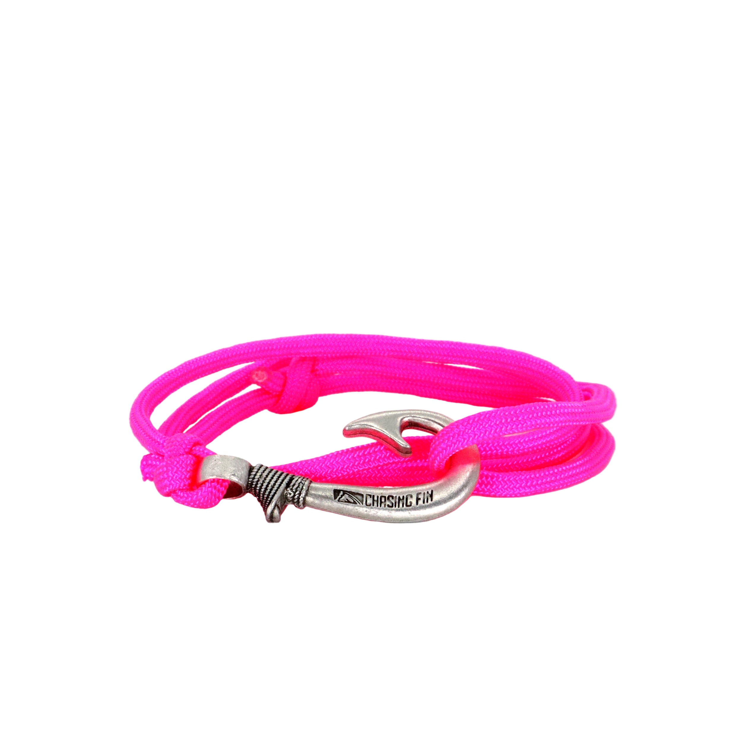 Neon Pink Adjustable Fish Hook Bracelet| Anklet  Glow in the dark