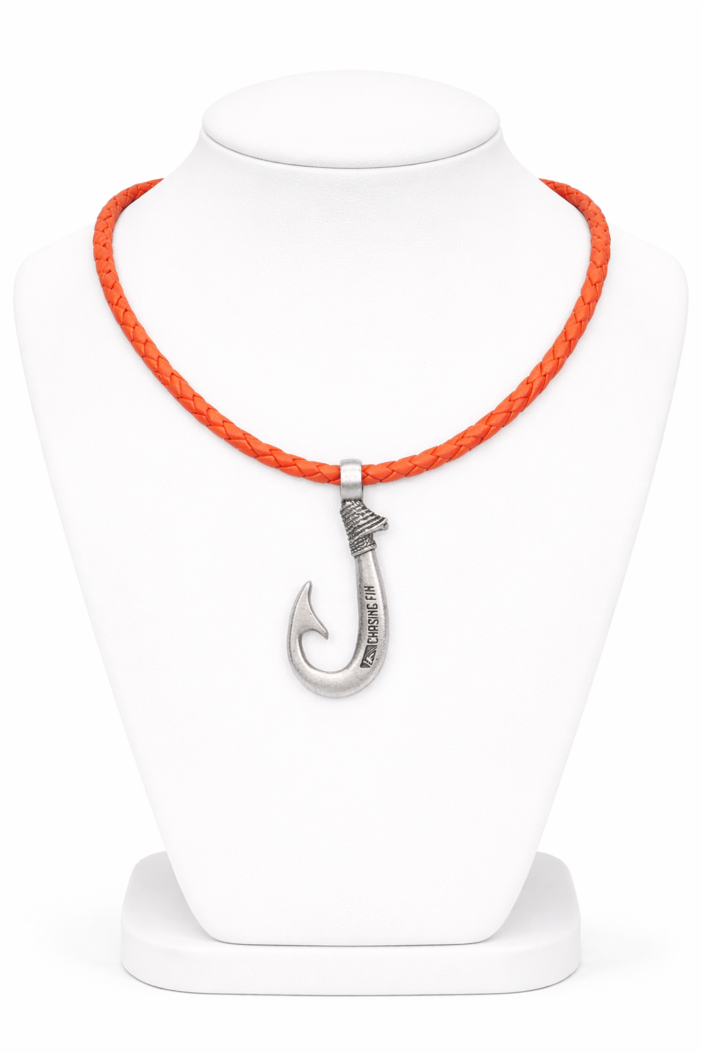 Genuine Leather Necklace Fish Hook  with Magnetic Lock Clasp -New Edition