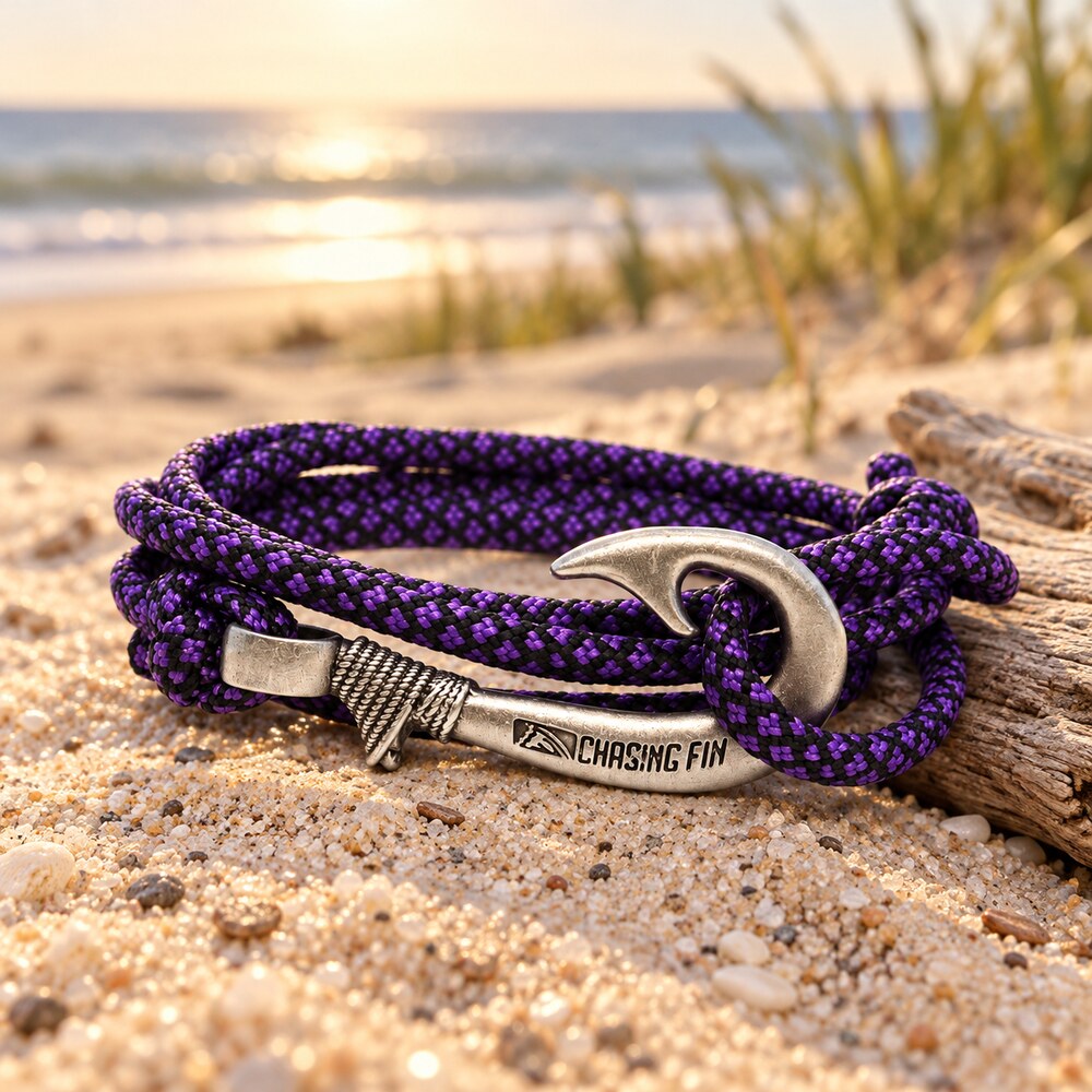 Purple porpoise Fish Hook Bracelet | Anklet