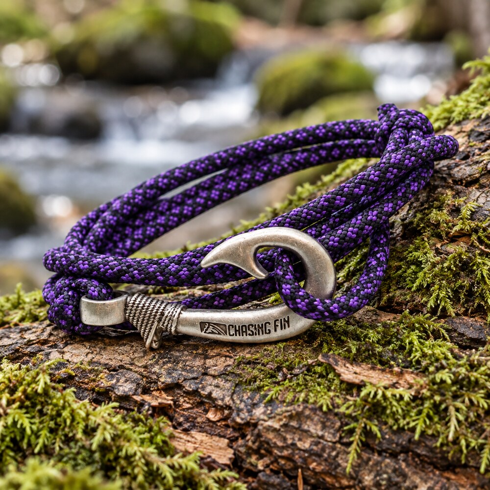 Purple porpoise Fish Hook Bracelet | Anklet