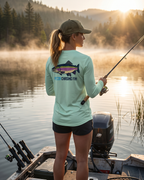 Catch The  Rainbow Trout Ladies Long Islander Performance Long Sleeve Shirt