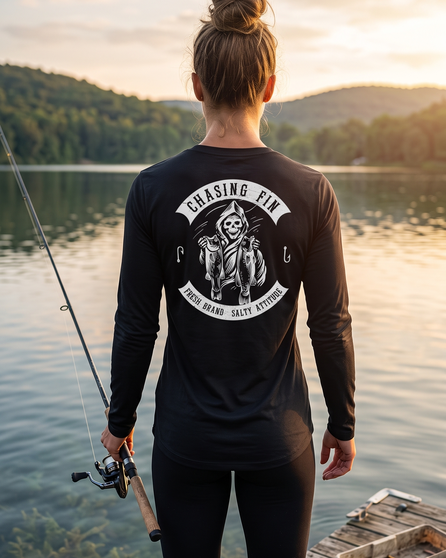 Reaper Freshwater Ladies Long Islander Performance Long Sleeve Shirt