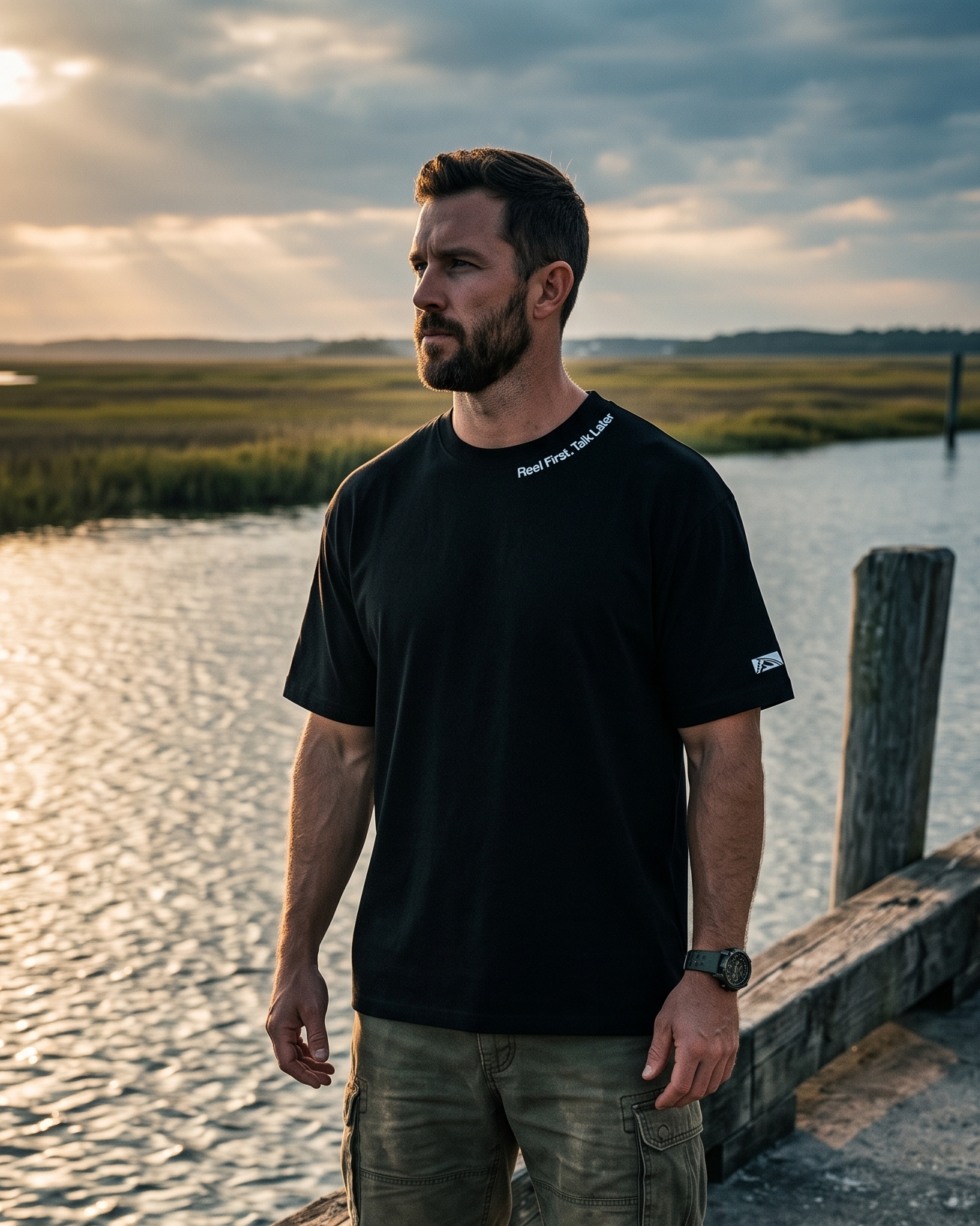 Reel First. Talk Later - T-shirt Heavyweight - Chasing Fin New Collection