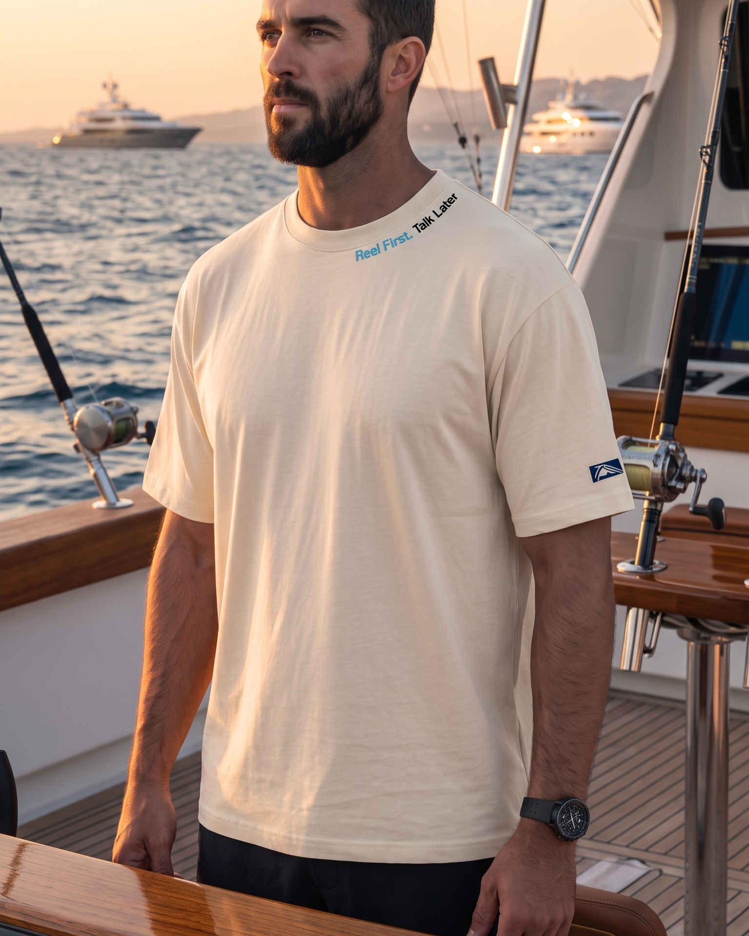 Reel First. Talk Later - T-shirt Heavyweight - Chasing Fin New Collection