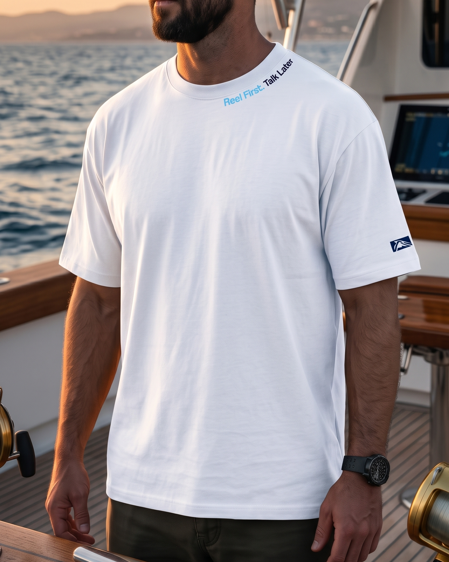 Reel First. Talk Later - T-shirt Heavyweight - Chasing Fin New Collection