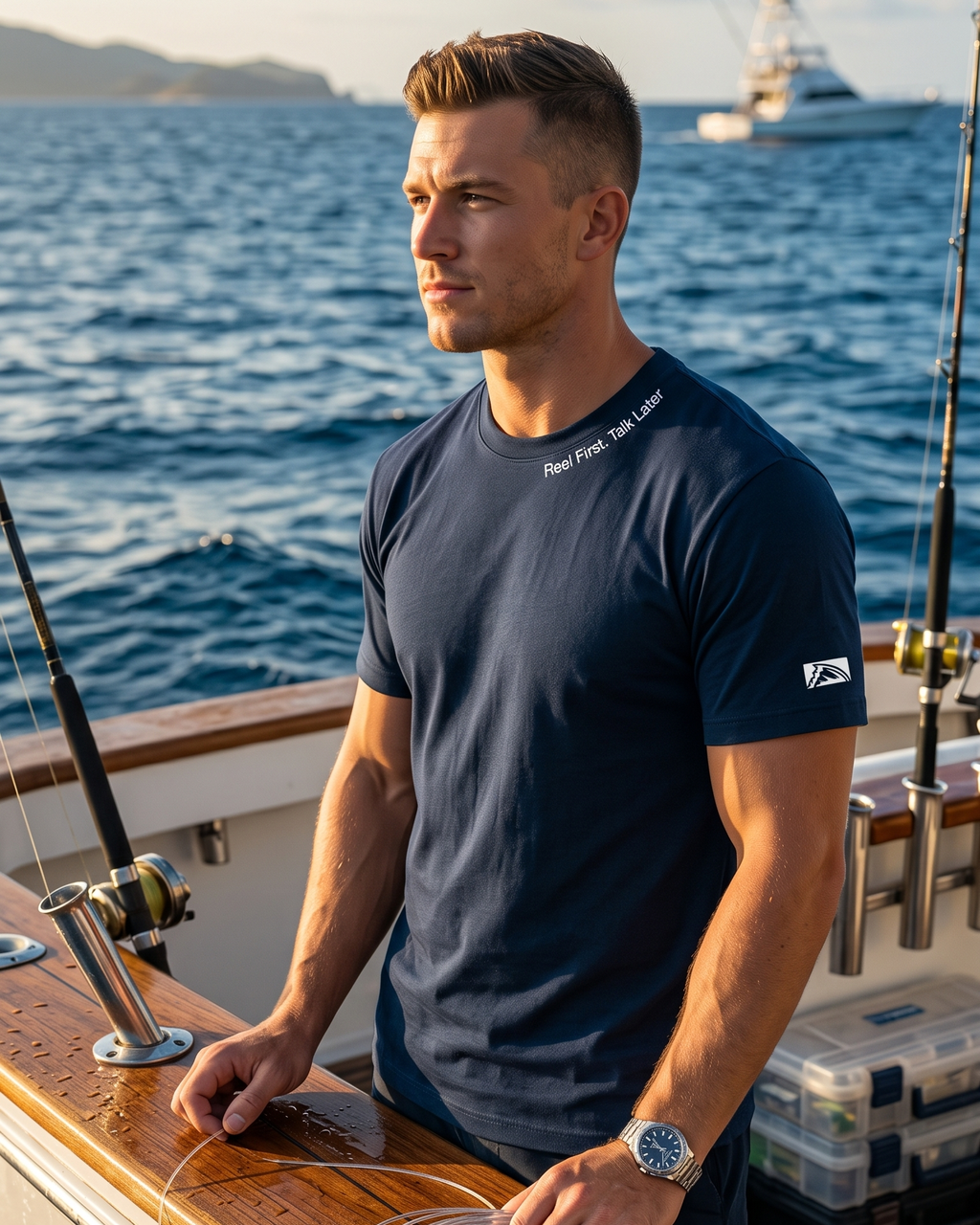 Reel First. Talk Later - T-shirt Heavyweight - Chasing Fin New Collection