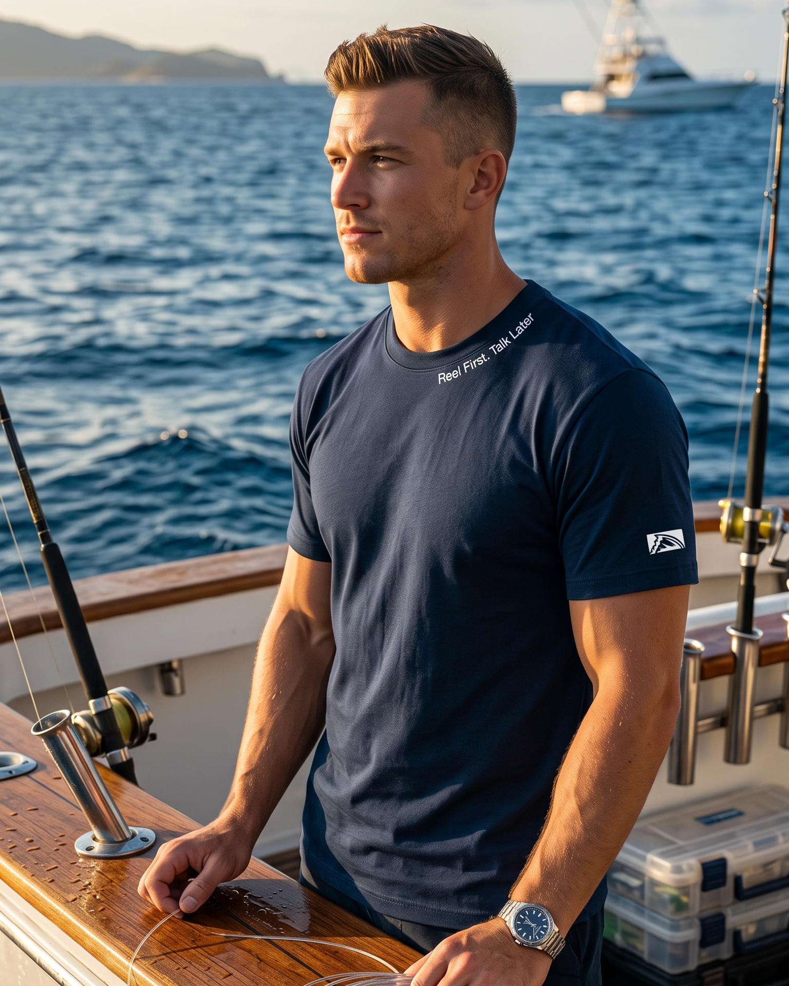 Reel First. Talk Later - T-shirt Heavyweight - Chasing Fin New Collection