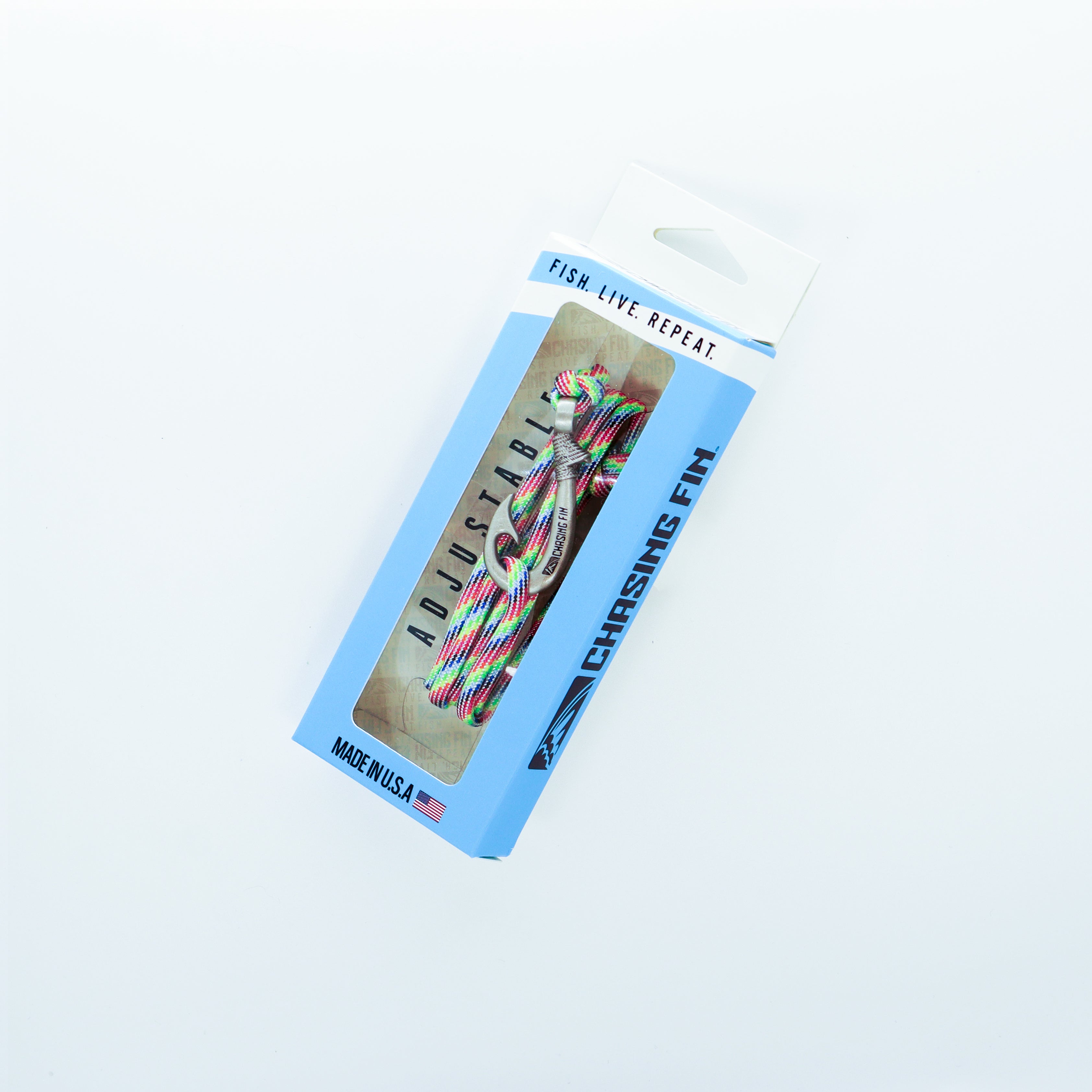 Rainbow Stripes Fish Hook Bracelet | Anklet

