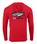 Rainbow Trout Performance Long Sleeve Hoodie - Chasing Fin New Edition
