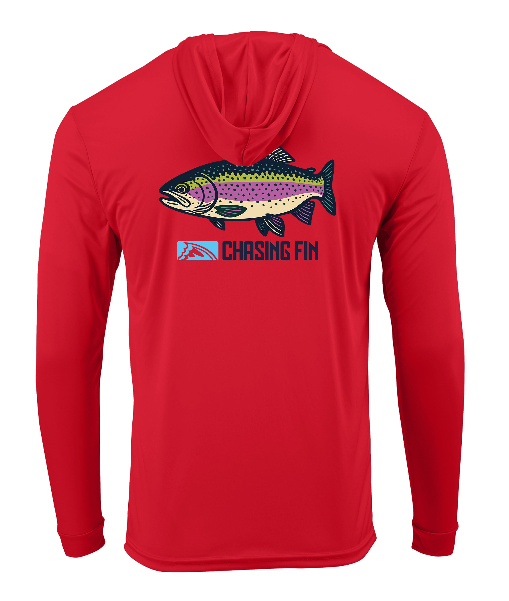 Rainbow Trout Performance Long Sleeve Hoodie - Chasing Fin New Edition
