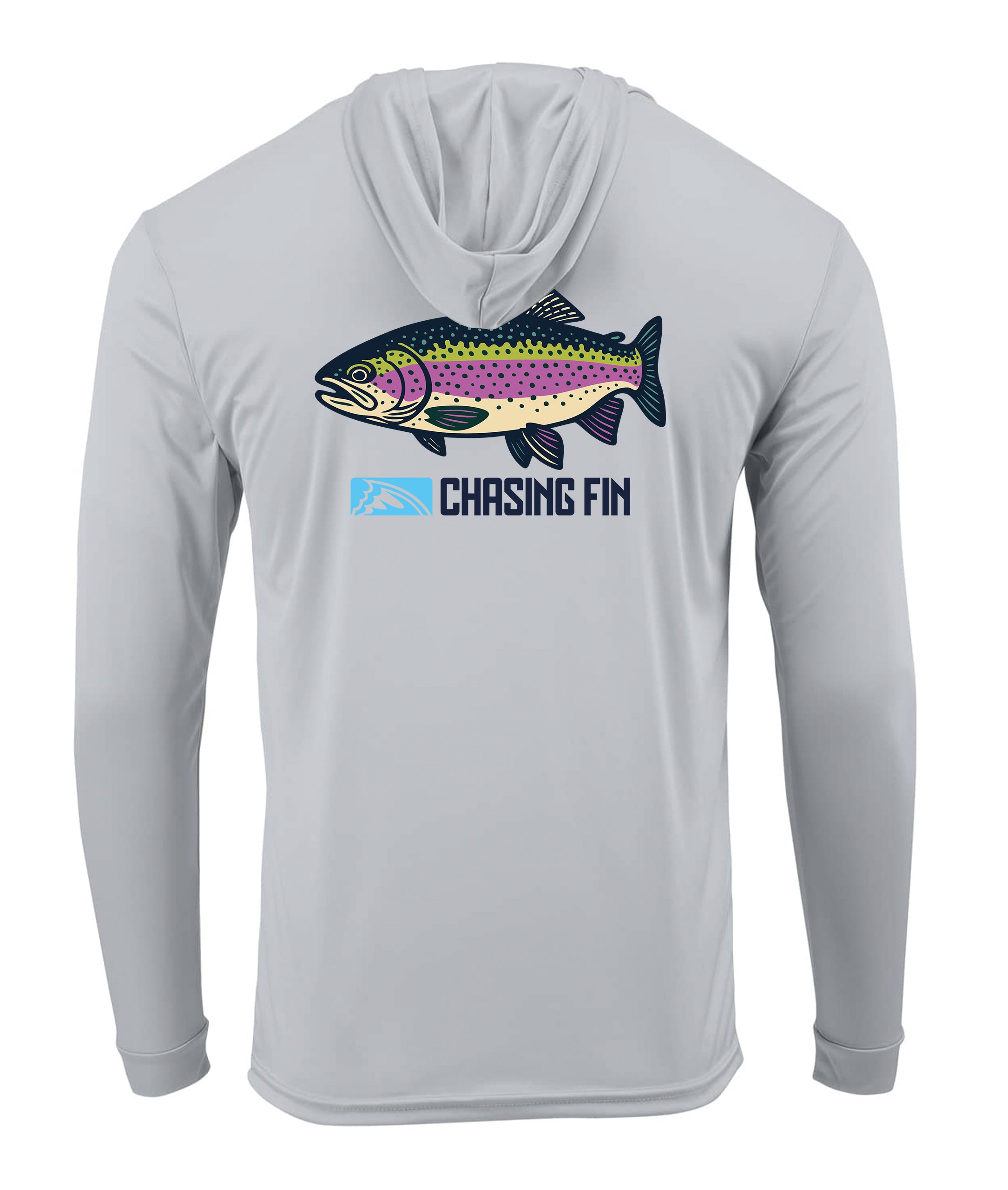 Rainbow Trout Performance Long Sleeve Hoodie - Chasing Fin New Edition
