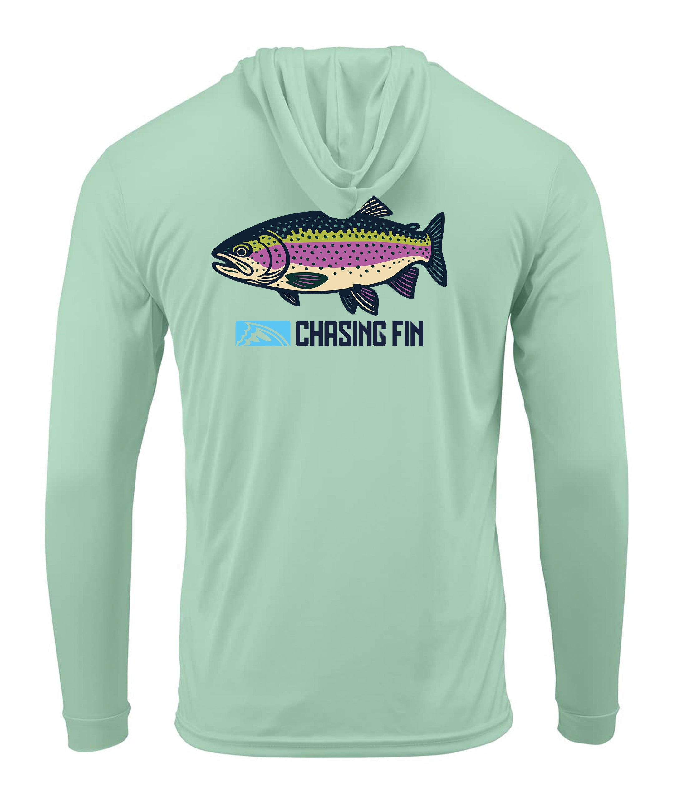 Rainbow Trout Performance Long Sleeve Hoodie - Chasing Fin New Edition
