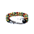 Rasta Cobra Braid Fish Hook Bracelet
