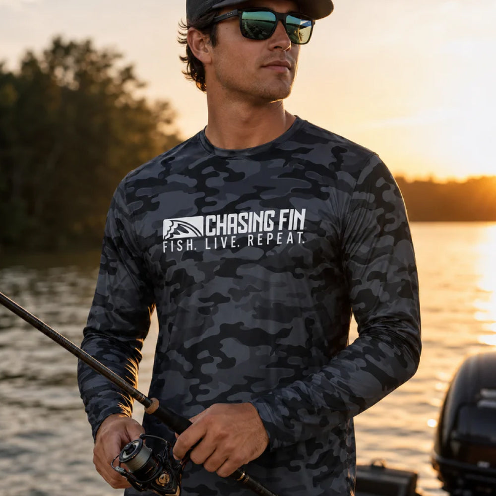 Reaper Saltwater - Woodlands Camo Performance Shirt
