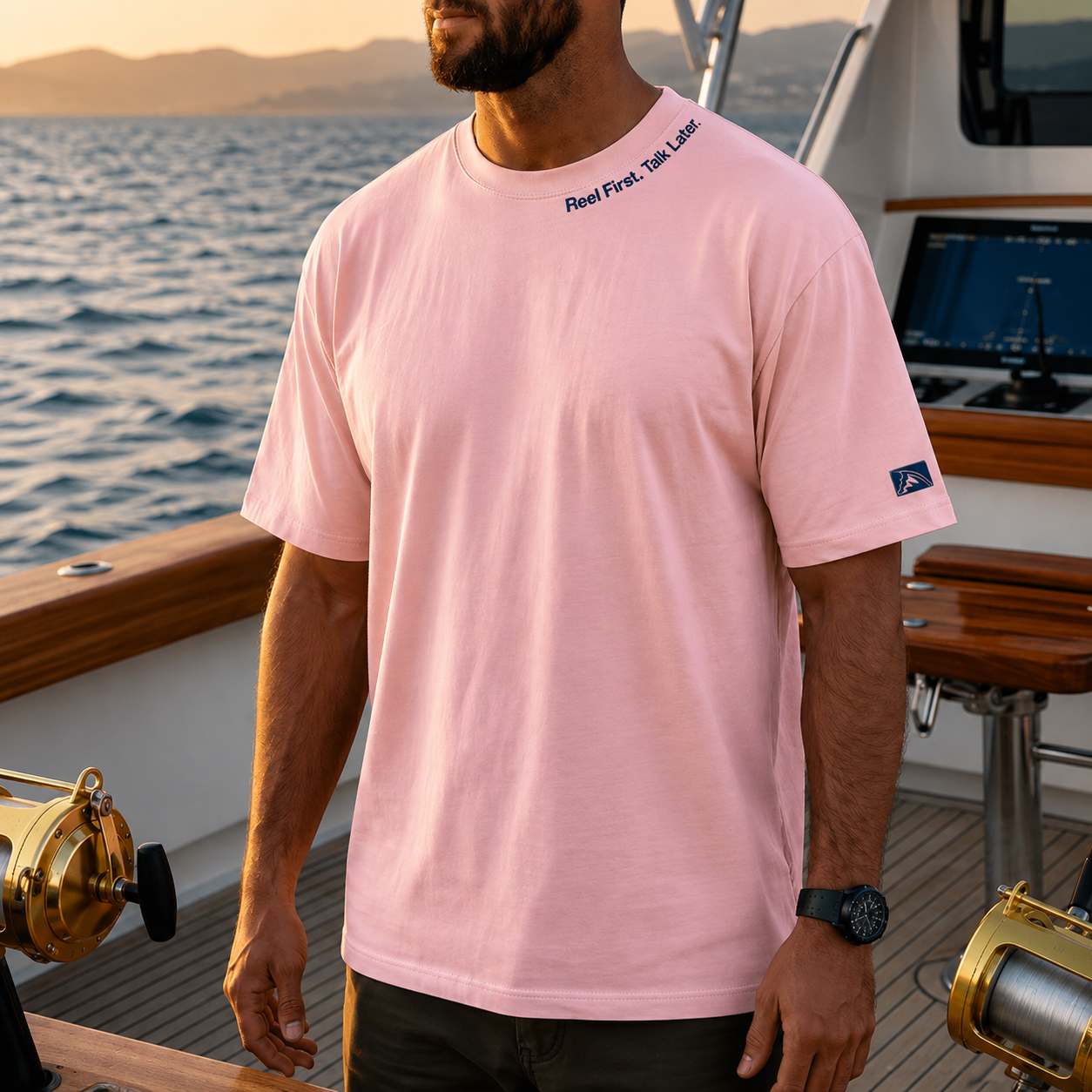 Reel First. Talk Later - T-shirt Heavyweight - Chasing Fin New Collection
