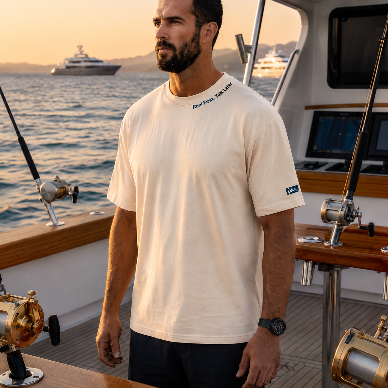 Reel First. Talk Later - T-shirt Heavyweight - Chasing Fin New Collection
