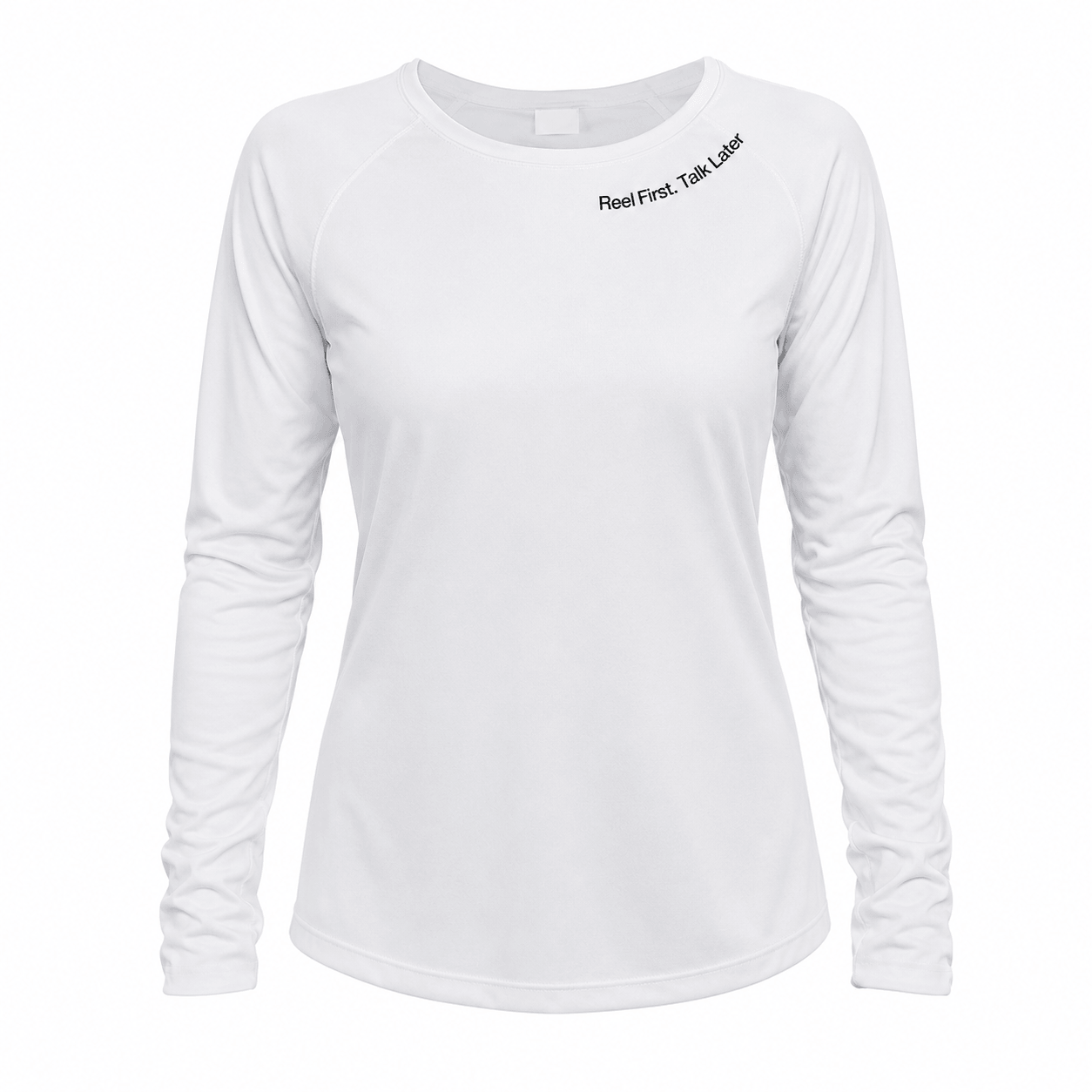 Reel First Talk Later - Ladies Solar Performance Long Sleeve - Chasing Fin
