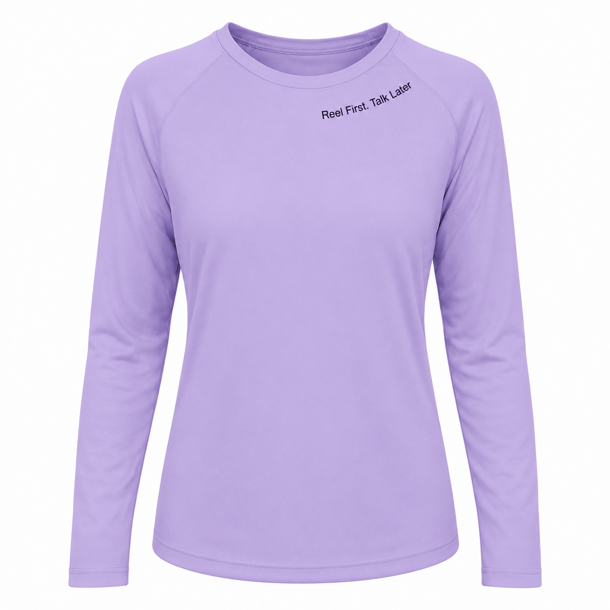 Reel First Talk Later - Ladies Solar Performance Long Sleeve - Chasing Fin
