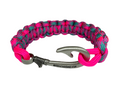 Rosy Reef Cobra Braid Fish Hook Bracelet-Glow in the Dark
