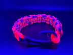 Rosy Reef Cobra Braid Fish Hook Bracelet-Glow in the Dark
