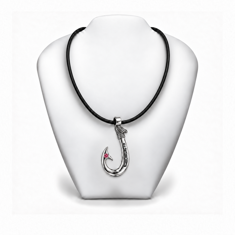 Ruby 950 Solid Silver Signature Hook Premium Leather Necklace - Artisan Legacy™