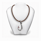 Ruby 950 Solid Silver Signature Hook Premium Leather Necklace - Artisan Legacy™