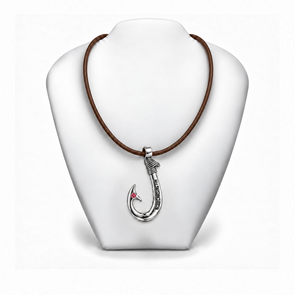 Ruby 950 Solid Silver Signature Hook Premium Leather Necklace - Artisan Legacy™
