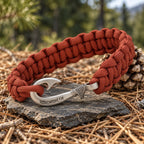 Rust Cobra Braid Fish Hook Bracelet