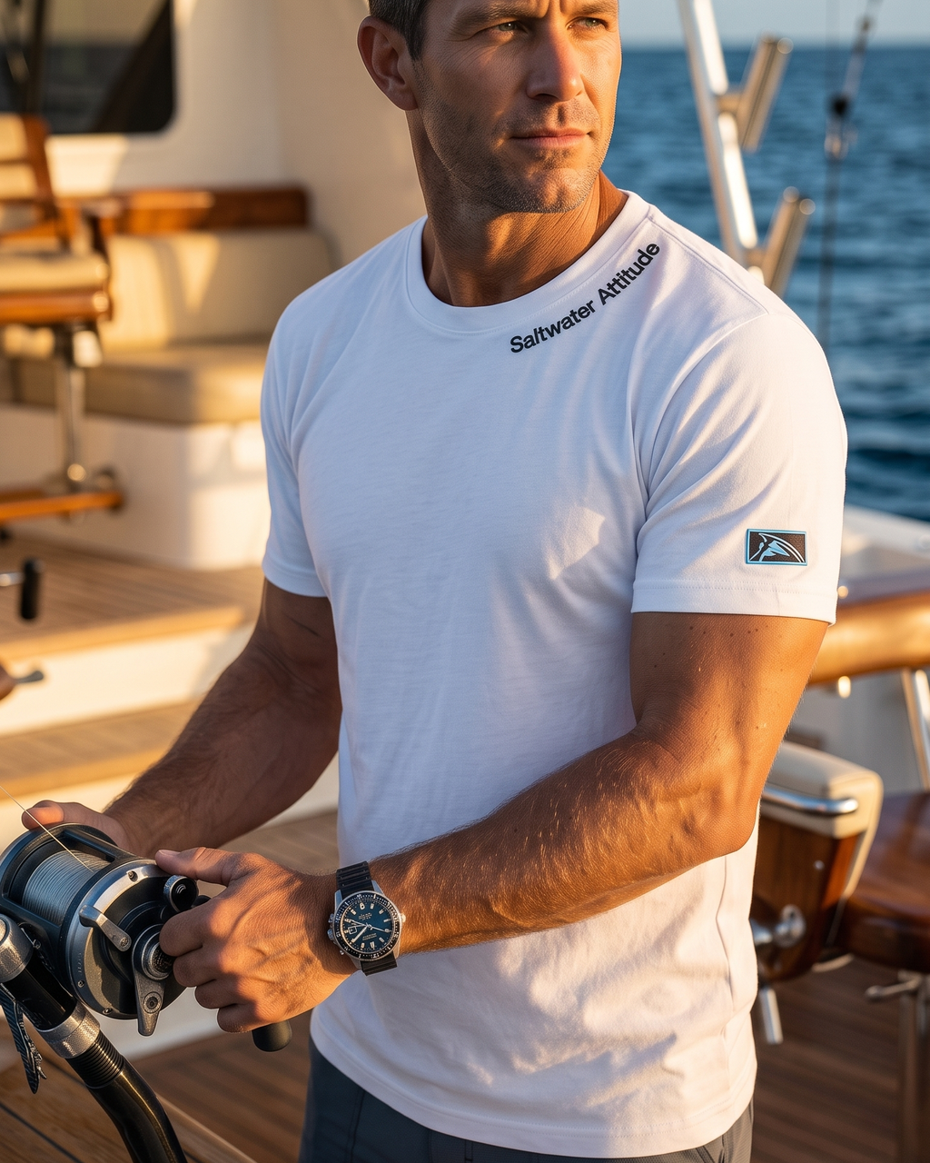 Saltwater Attitude - T-shirt Heavyweight - Chasing Fin New Premium Collection