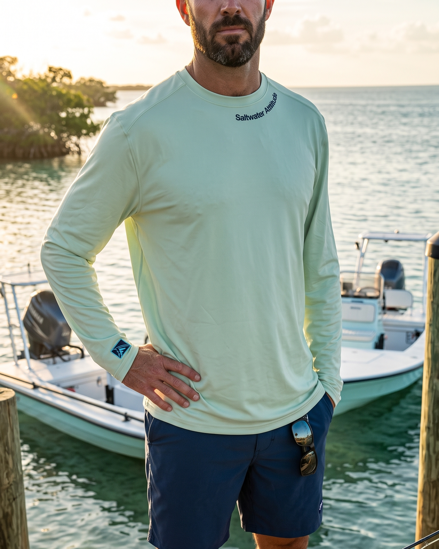 Saltwater Attitude - Long Sleeve Midweight Shirt - Chasing Fin New Collection