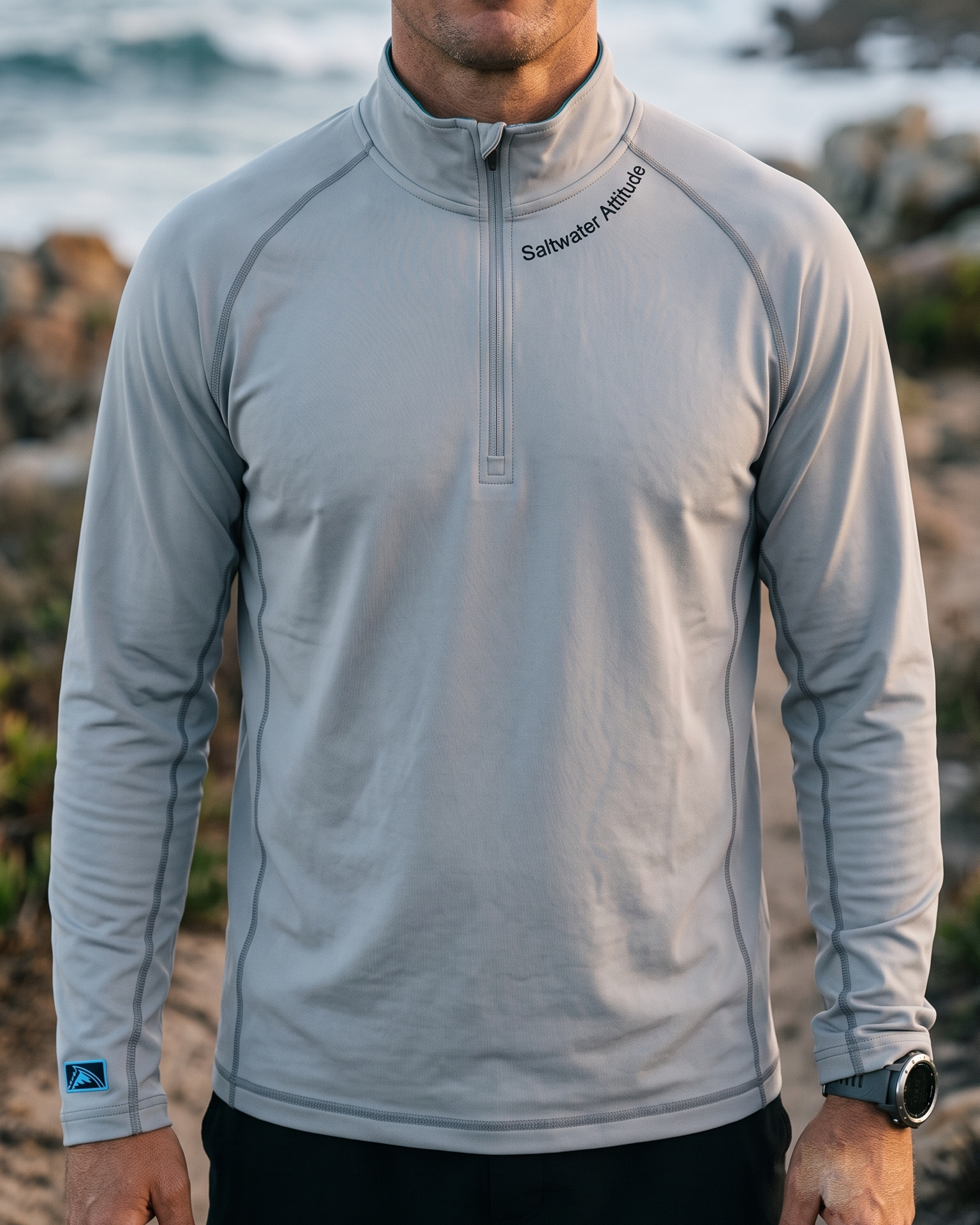 Saltwater Attitude -Performance Quarter Zip Pullover | UPF 50+ Outdoor