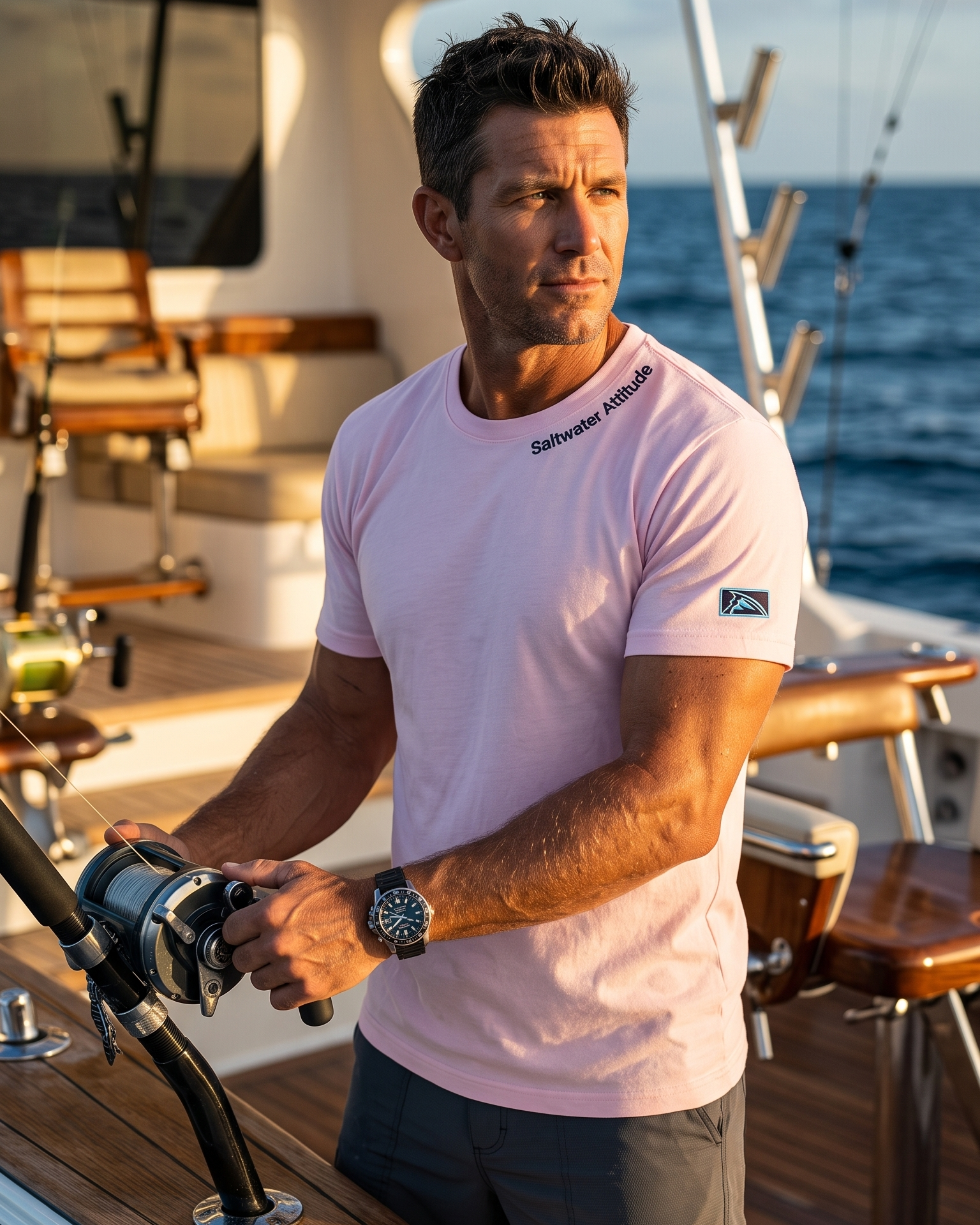 Saltwater Attitude - T-shirt Heavyweight - Chasing Fin New Premium Collection