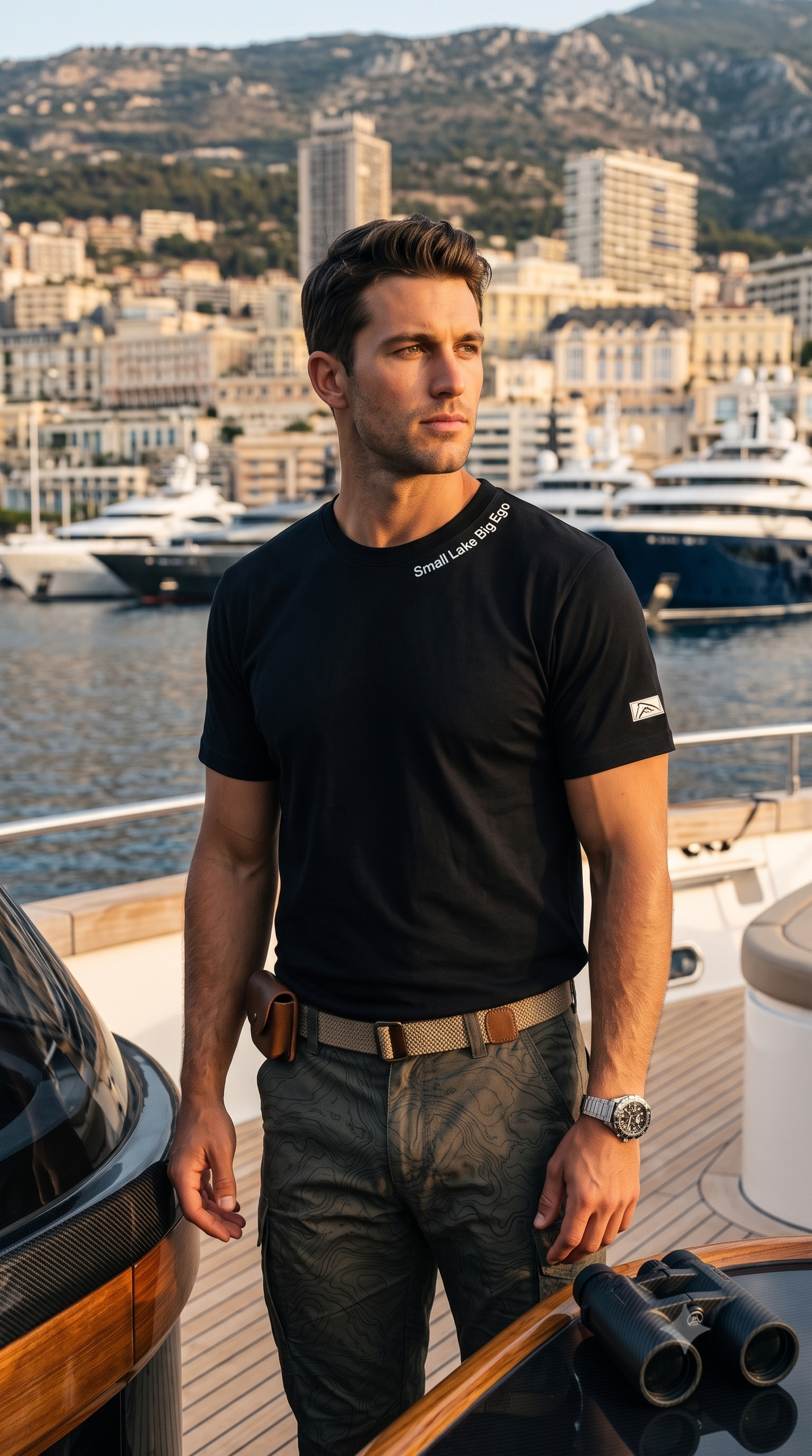 Small Lake Big Ego - T-shirt Heavyweight - Chasing Fin New Collection