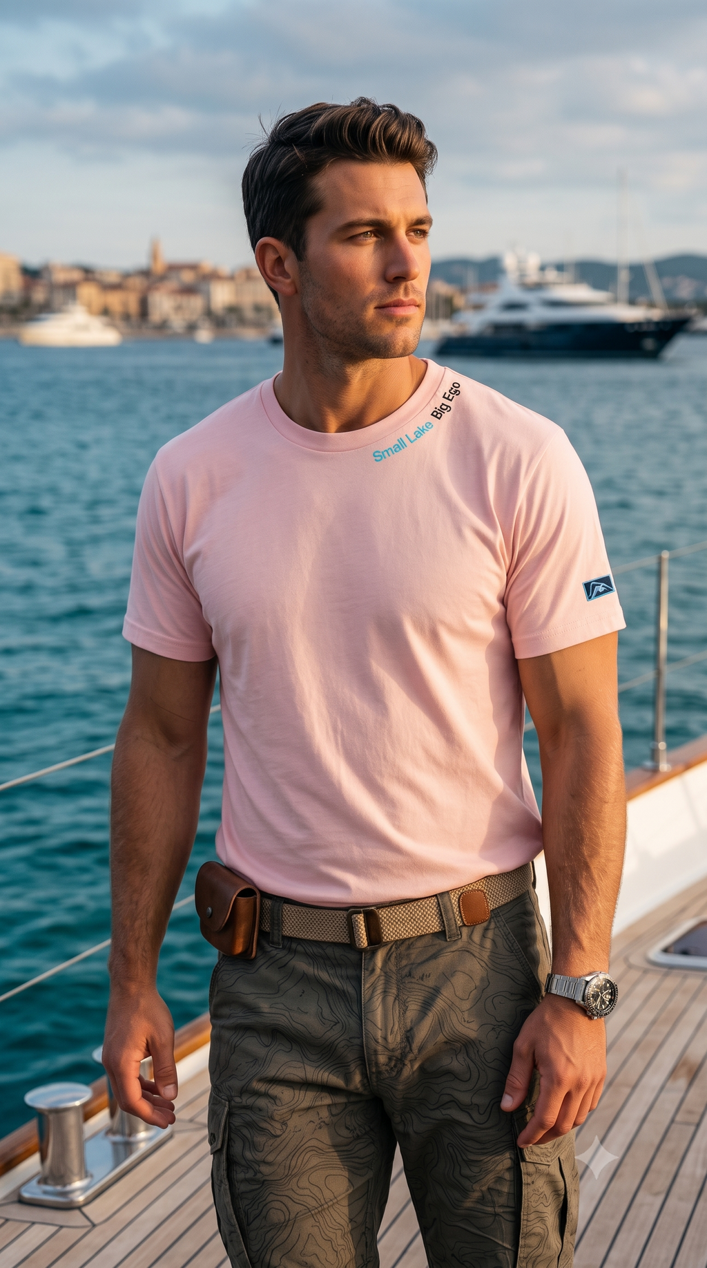 Small Lake Big Ego - T-shirt Heavyweight - Chasing Fin New Collection