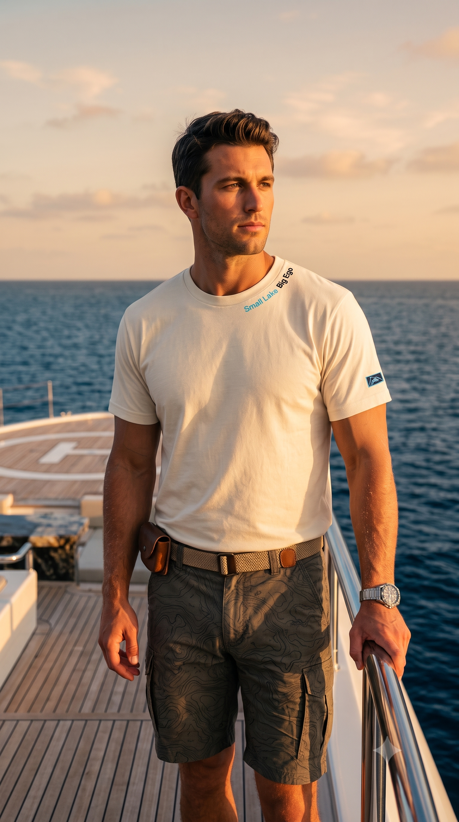 Small Lake Big Ego - T-shirt Heavyweight - Chasing Fin New Collection